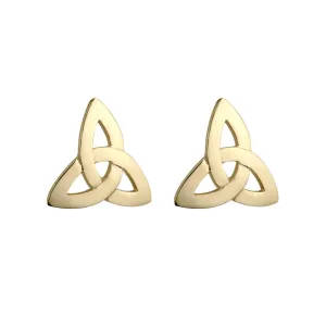 14k Gold Celtic Trinity Knot Stud Earrings