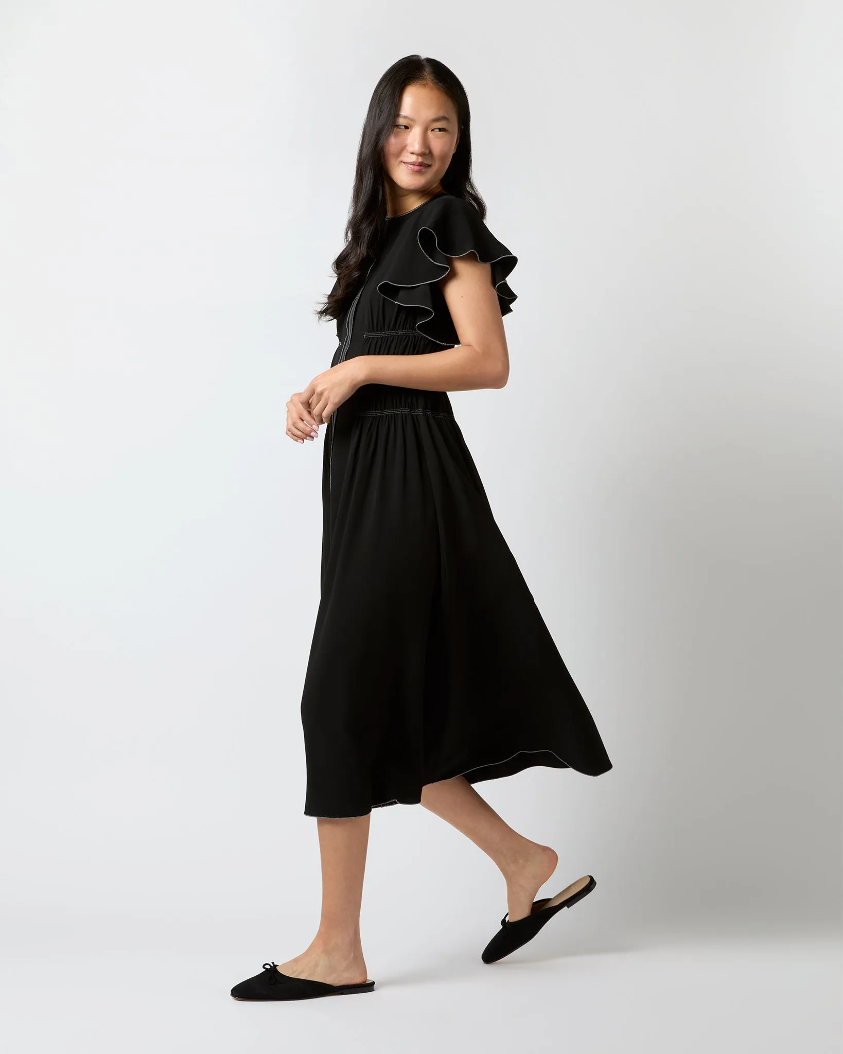 Anais Dress in Noir