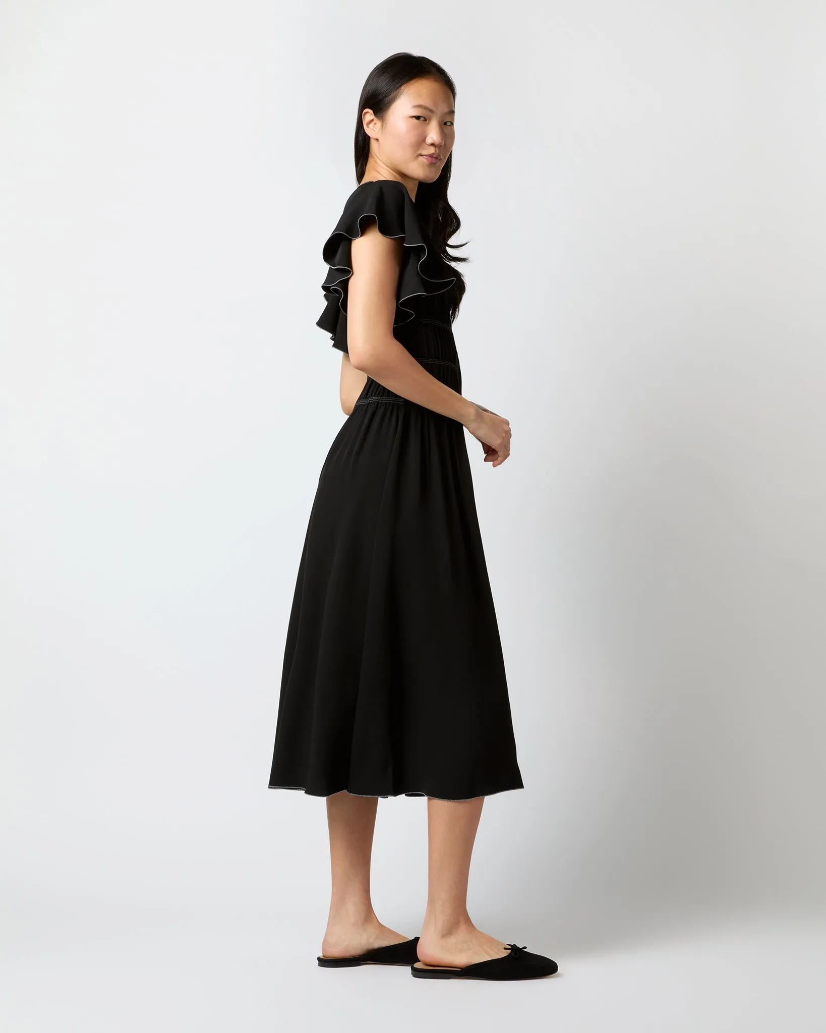 Anais Dress in Noir