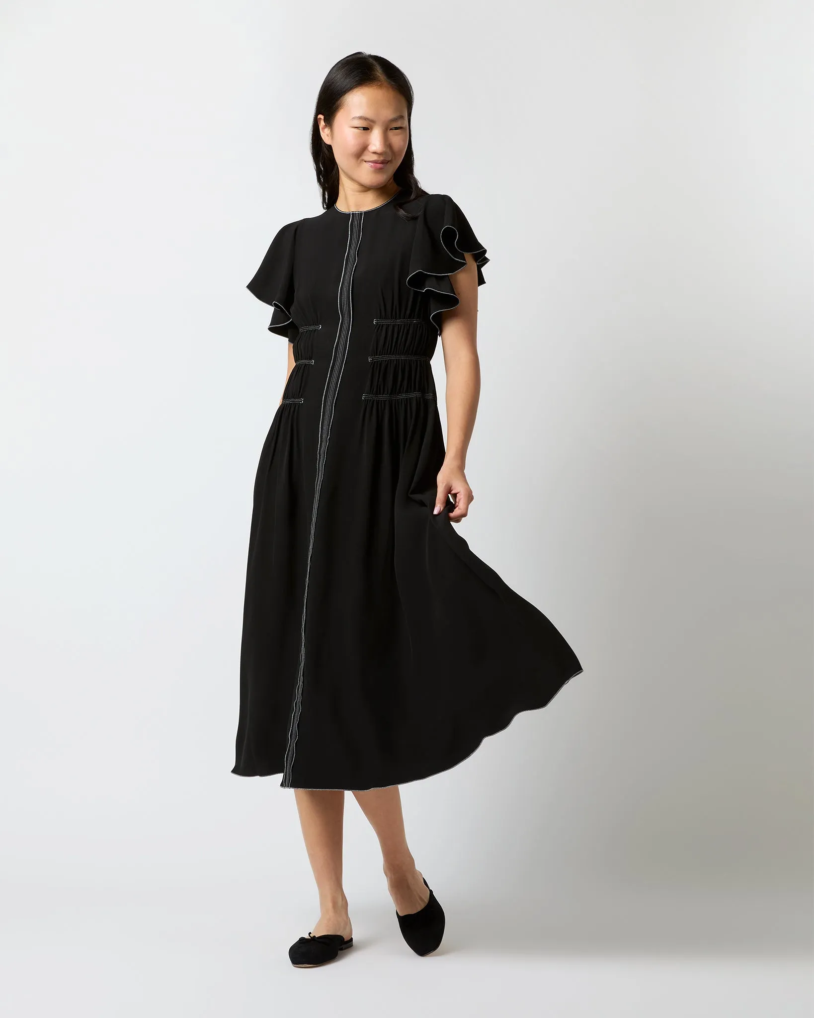 Anais Dress in Noir