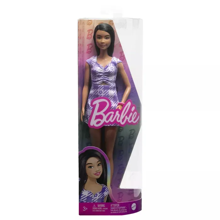 Barbie Fashionistas Doll With Black Hair And Tall Body #199 for Kids Ages 3  (HPF75)