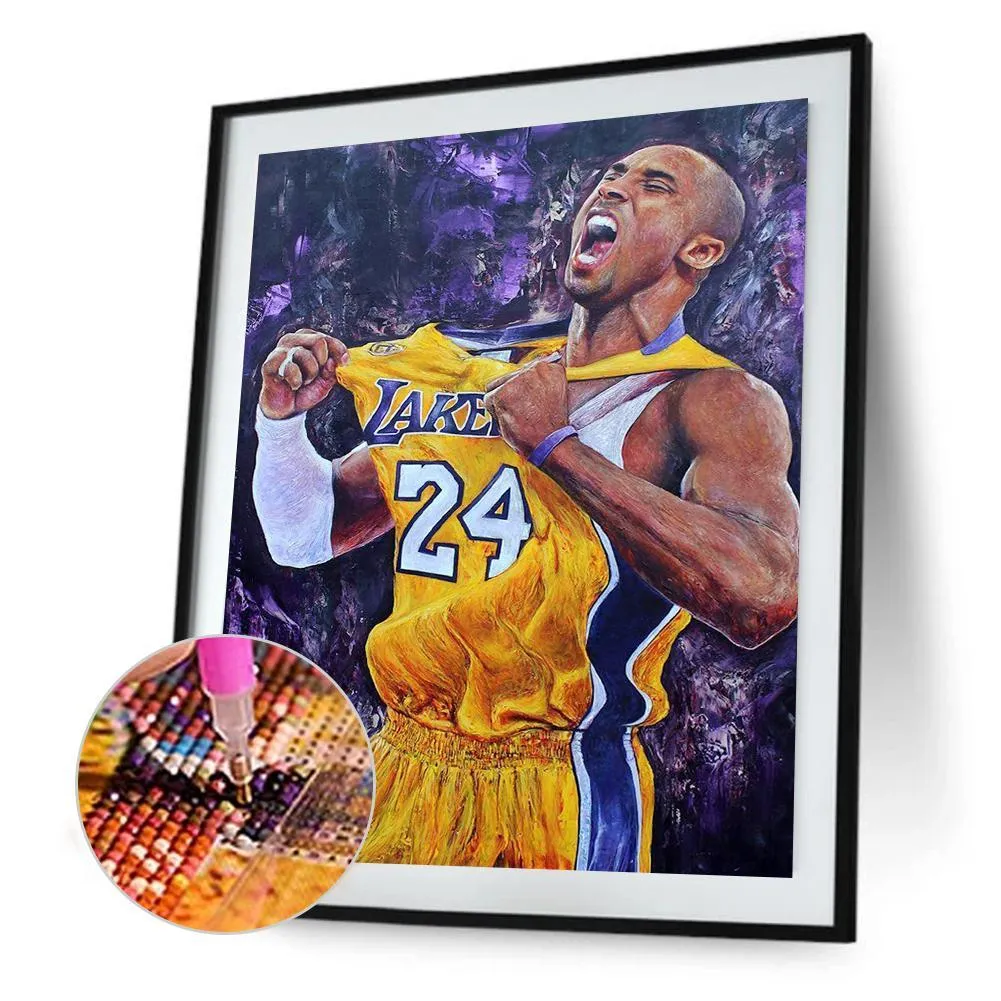 Basketball Black Manba Athlete - Full Diamond Painting - 40x30cm