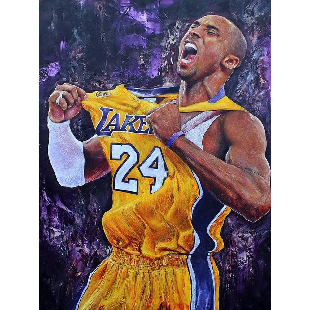 Basketball Black Manba Athlete - Full Diamond Painting - 40x30cm