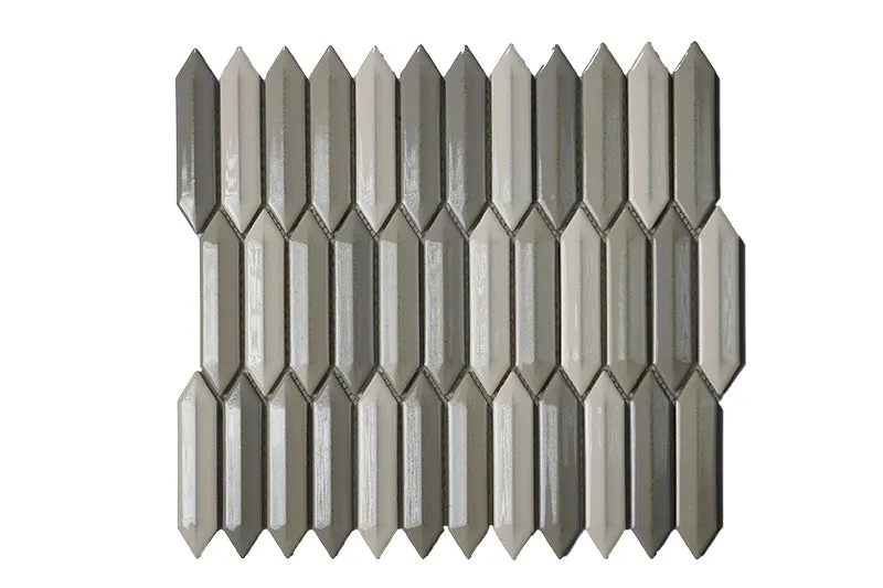 BG MIXED WHITE. TENDER GRAY & TAUPE 3D PICKET