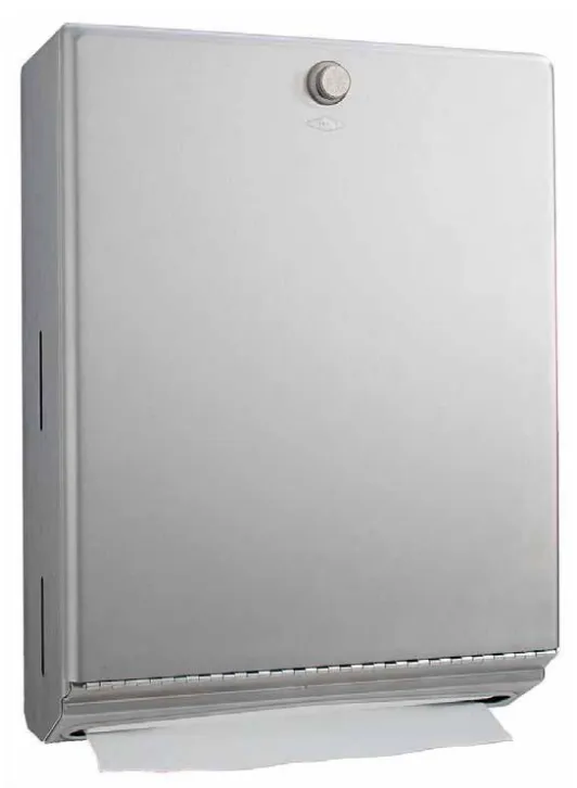 Bobrick B-2620 Multifold or 400 C-Fold Paper Towel Dispensers with Knob Latch 