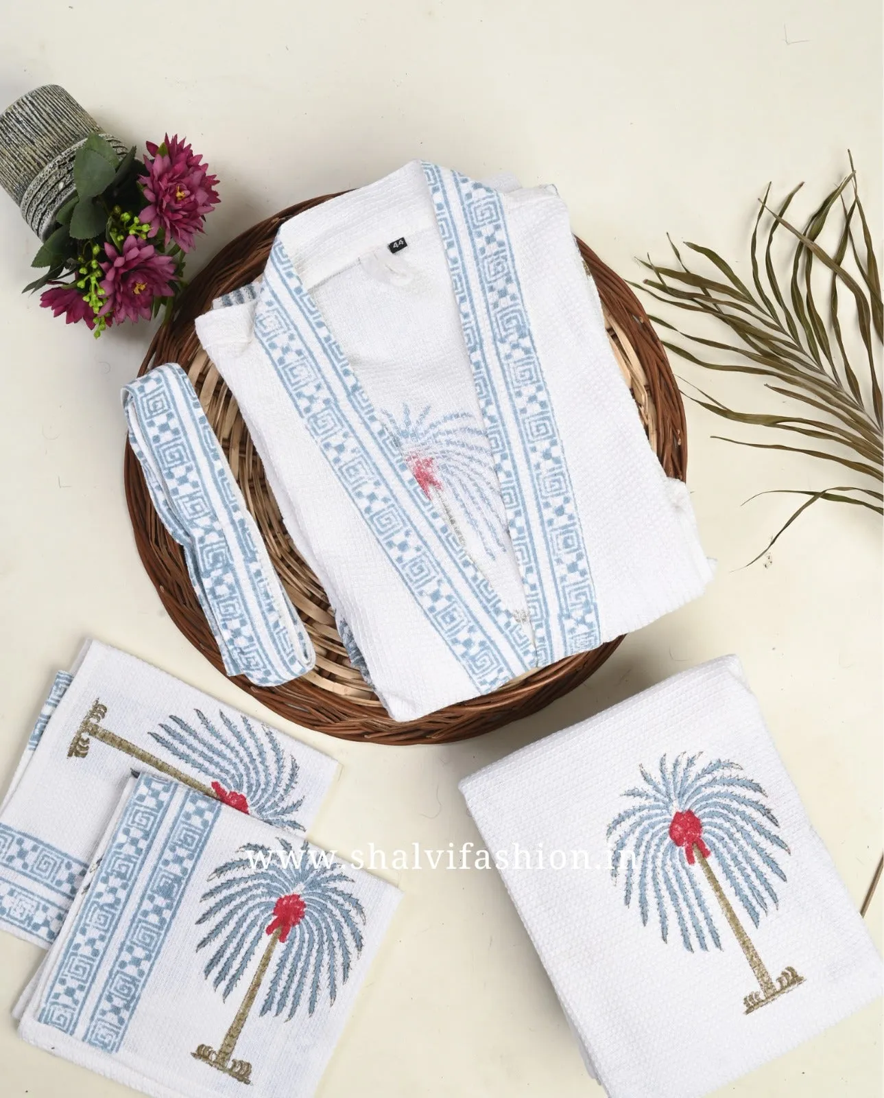 Buta Print Bath Linen Set (BLS02)
