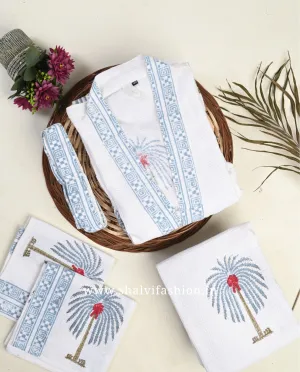 Buta Print Bath Linen Set (BLS02)