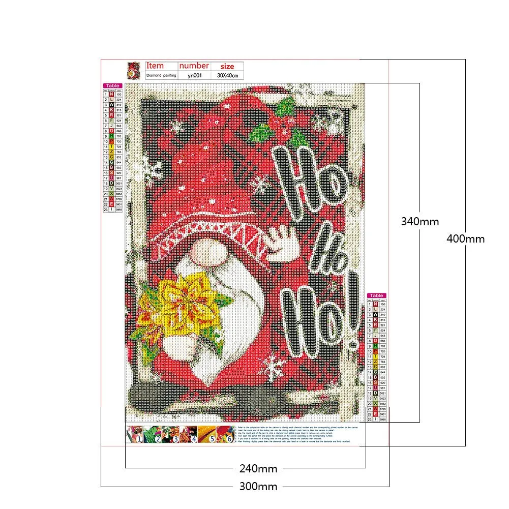 Christmas Gnome - Full Round 30*40CM 23 Colors