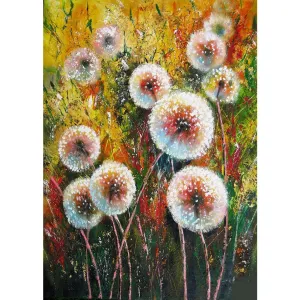 Colorful Dandelion  - Full Round Diamond - 30x40CM