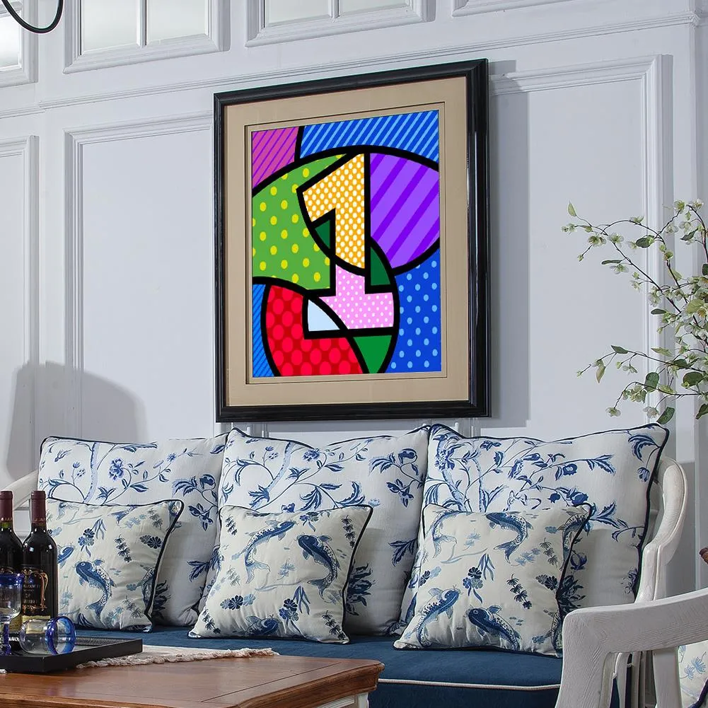 Colorful Number 1 - Full Round Diamond - 30x30CM