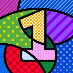 Colorful Number 1 - Full Round Diamond - 30x30CM