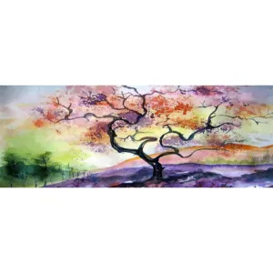Colorful Tree Ornament - Full Round Diamond - 80x30CM
