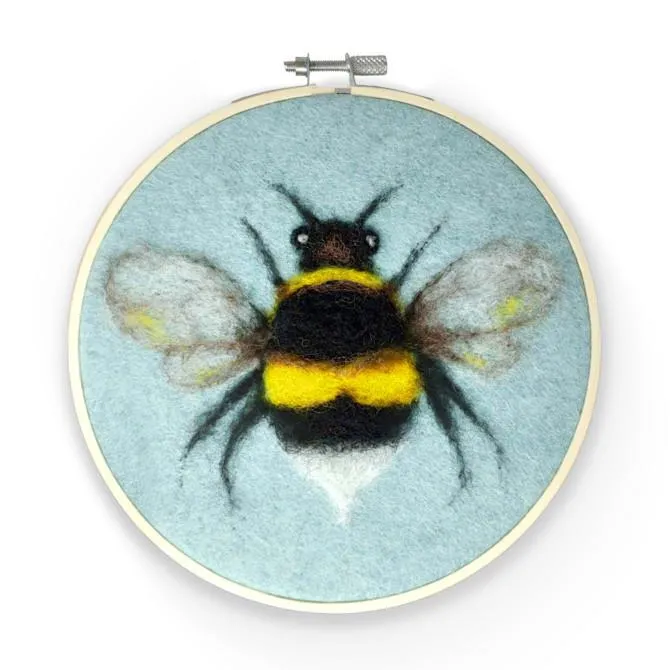 Crafty Kit Co. Needle Felting Kit - Bee in a Hoop