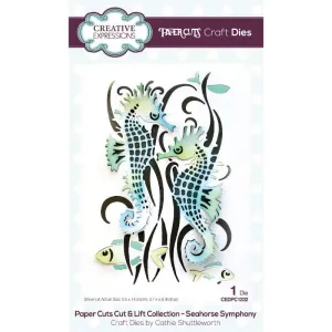 Creative Expressions Paper Cuts Cut & Lift Craft Die - Seahorse Symphony