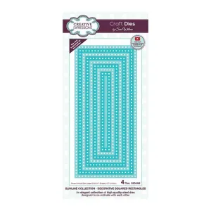 Creative Expressions Sue Wilson Slimline Craft Die - Decorative Squared Rectangles*