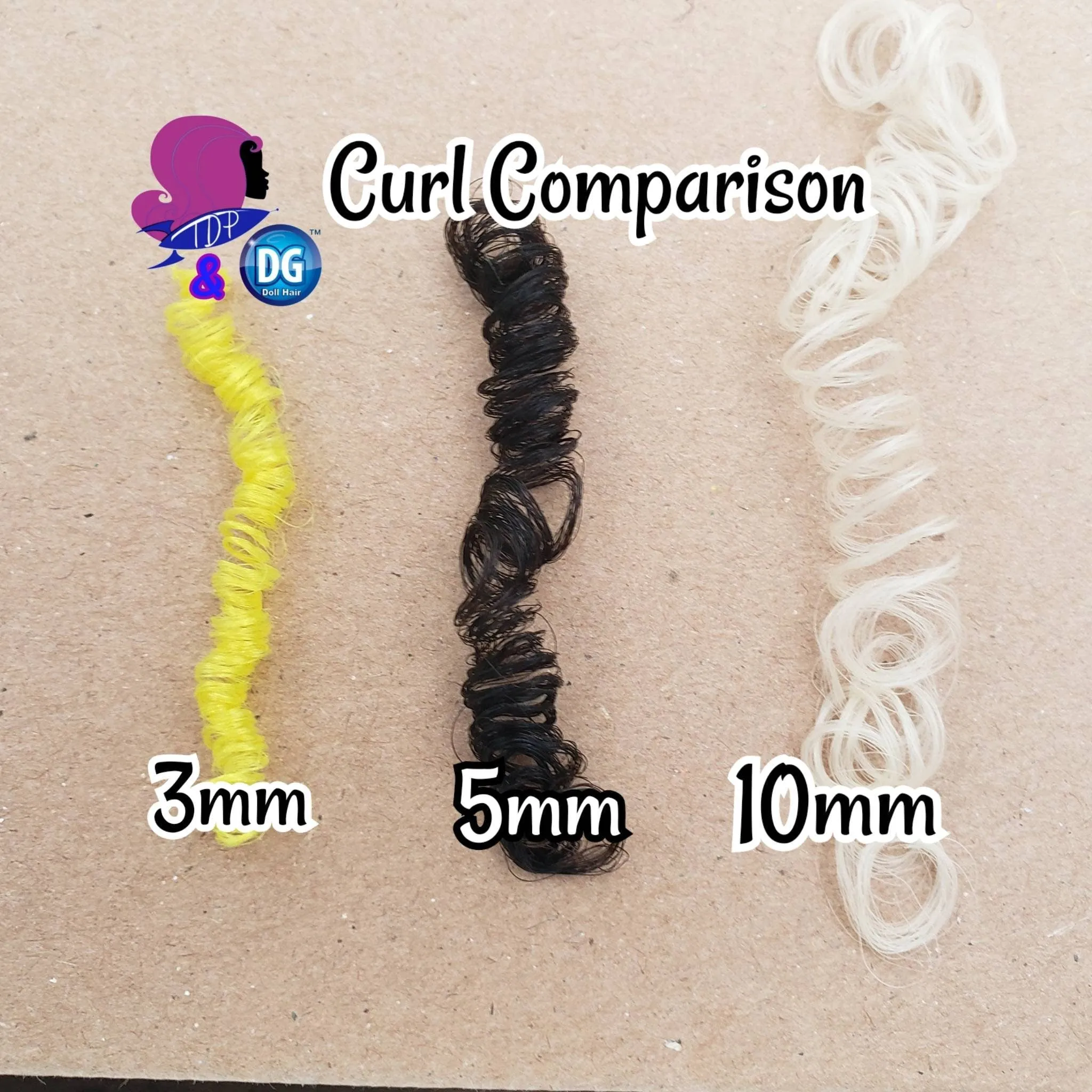 DG Curly Razzle Dazzle NH3141 3mm 1oz/28g 36in/92cm Doll Hair