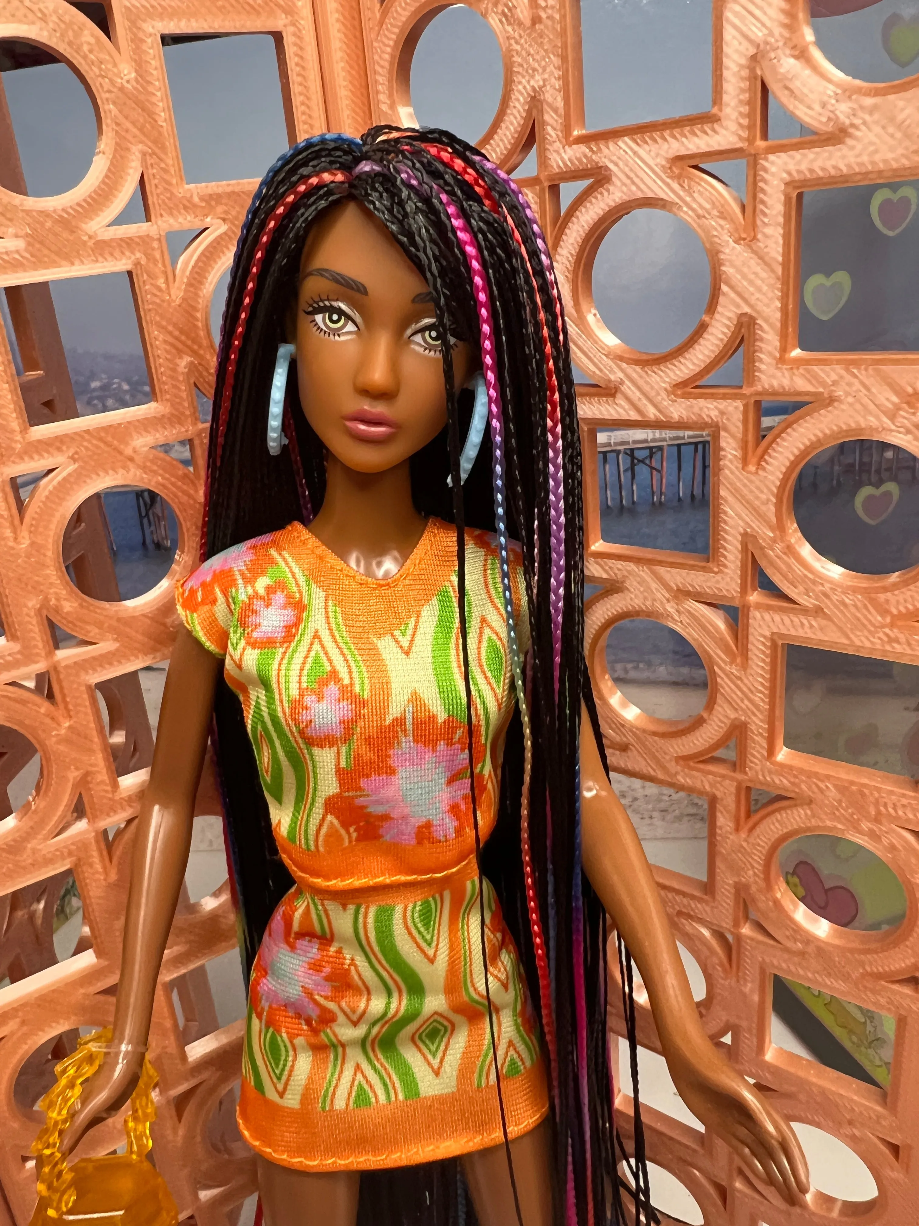 DG Nylon Micro Braids Artist Pack Black and Rainbow Braids Doll Hair