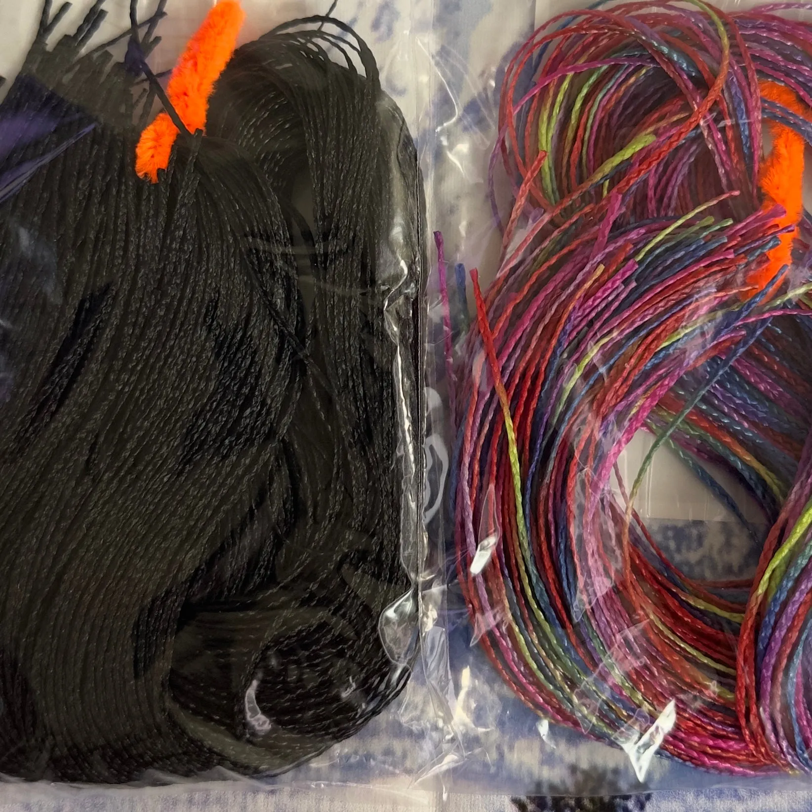 DG Nylon Micro Braids Artist Pack Black and Rainbow Braids Doll Hair