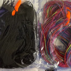 DG Nylon Micro Braids Artist Pack Black and Rainbow Braids Doll Hair