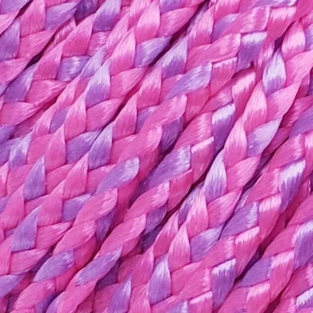 DG Nylon Micro Braids Bright Pink & Purple BH212 3mm 1oz/28g 36in/92cm Doll Hair