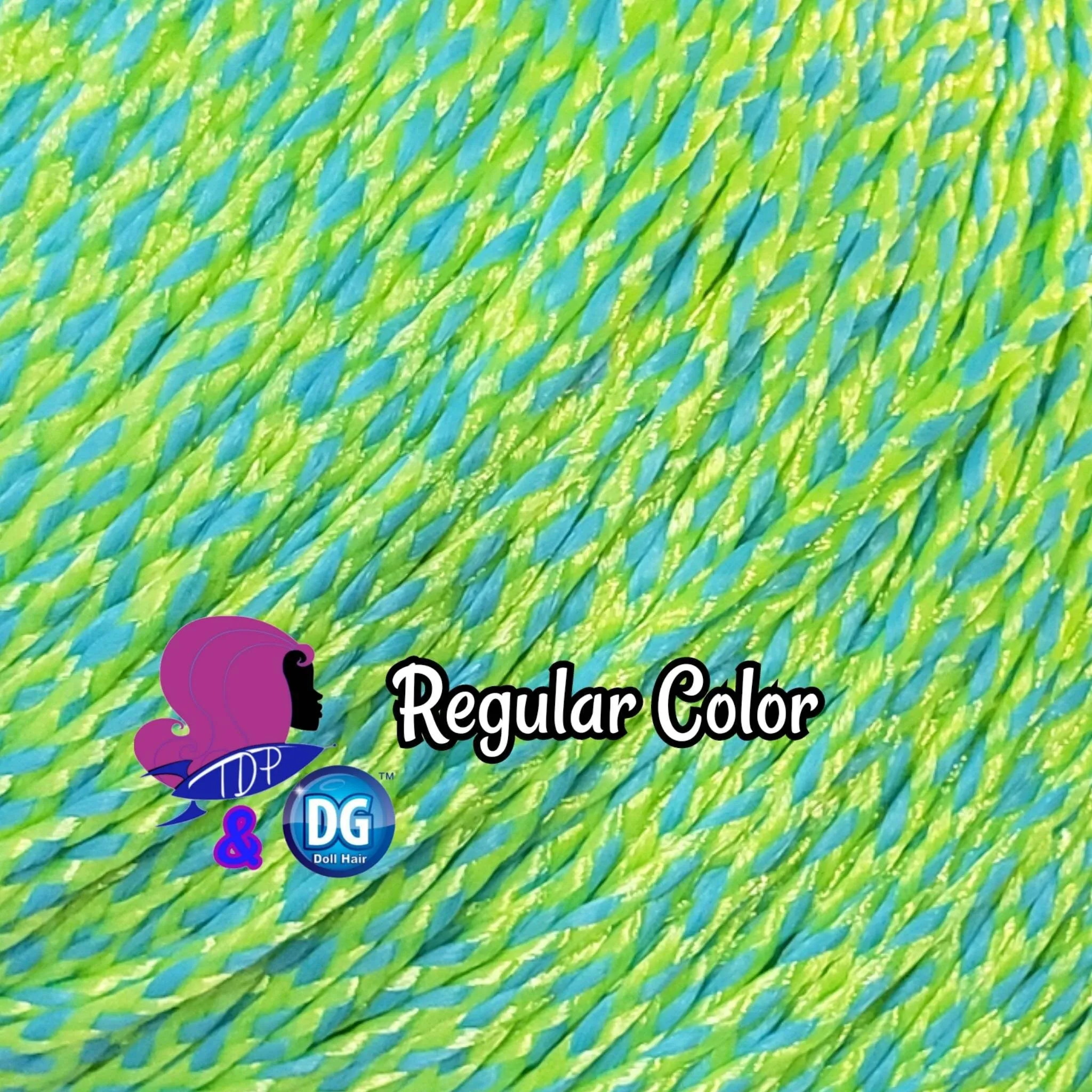 DG Nylon Micro Braids Green Blue BH318 2mm 1oz/28g 36in/92cm Doll Hair
