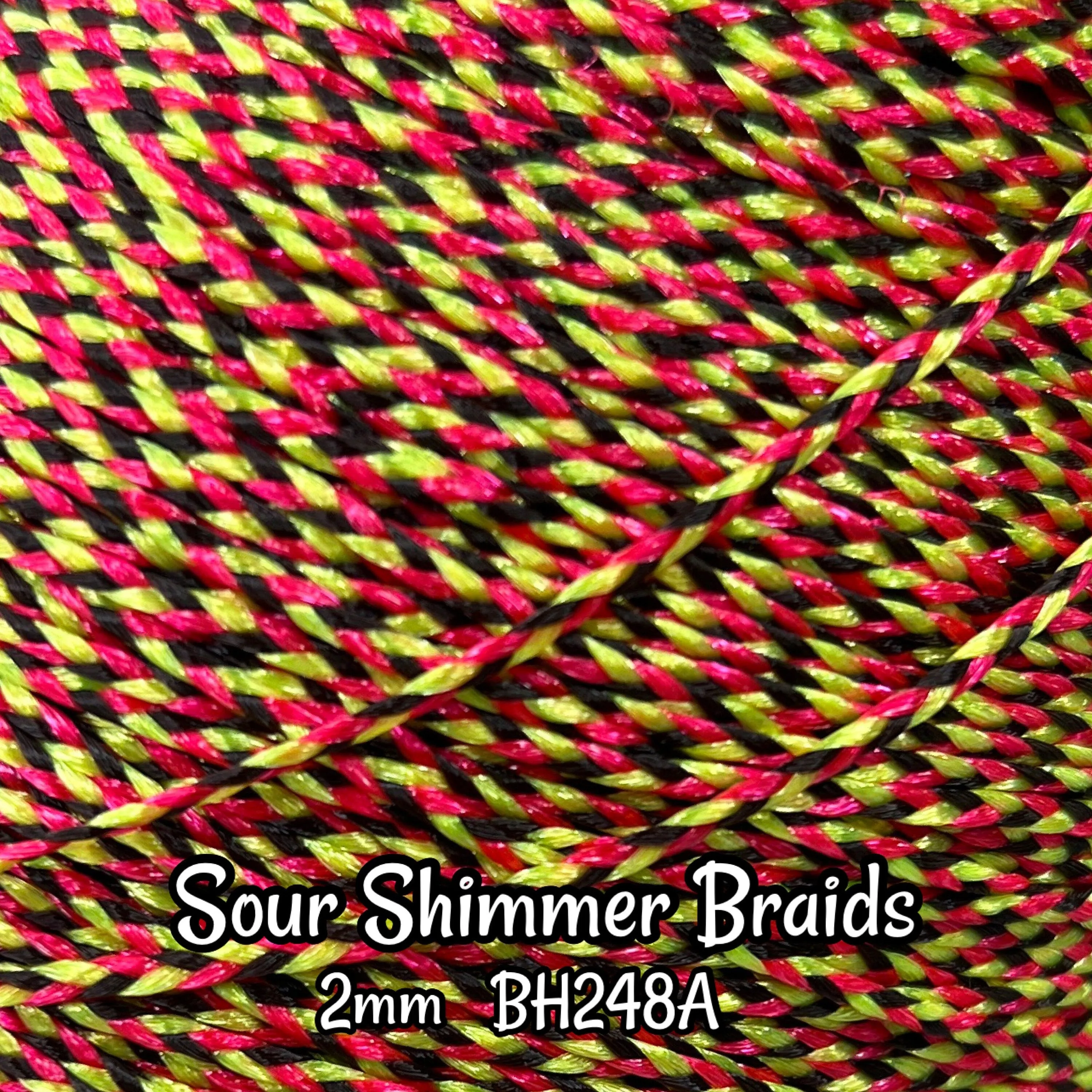 DG Nylon Micro Braids Sour Shimmer BH248A 2mm 1oz/28g 36in/92cm Doll Hair
