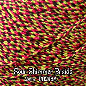 DG Nylon Micro Braids Sour Shimmer BH248A 2mm 1oz/28g 36in/92cm Doll Hair