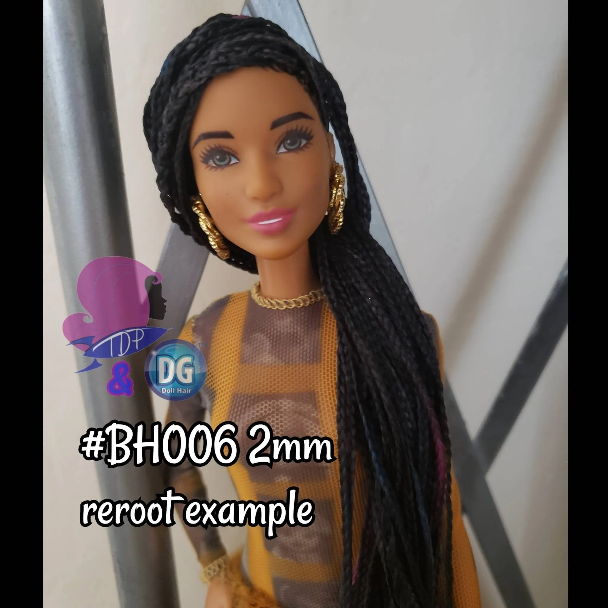 DG Nylon Micro Braids Sour Shimmer BH248A 2mm 1oz/28g 36in/92cm Doll Hair