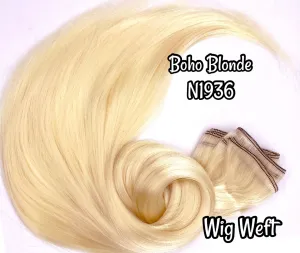 DG Nylon Wig Weft Boho Blonde N1936 30"Wx20"L Doll Hair