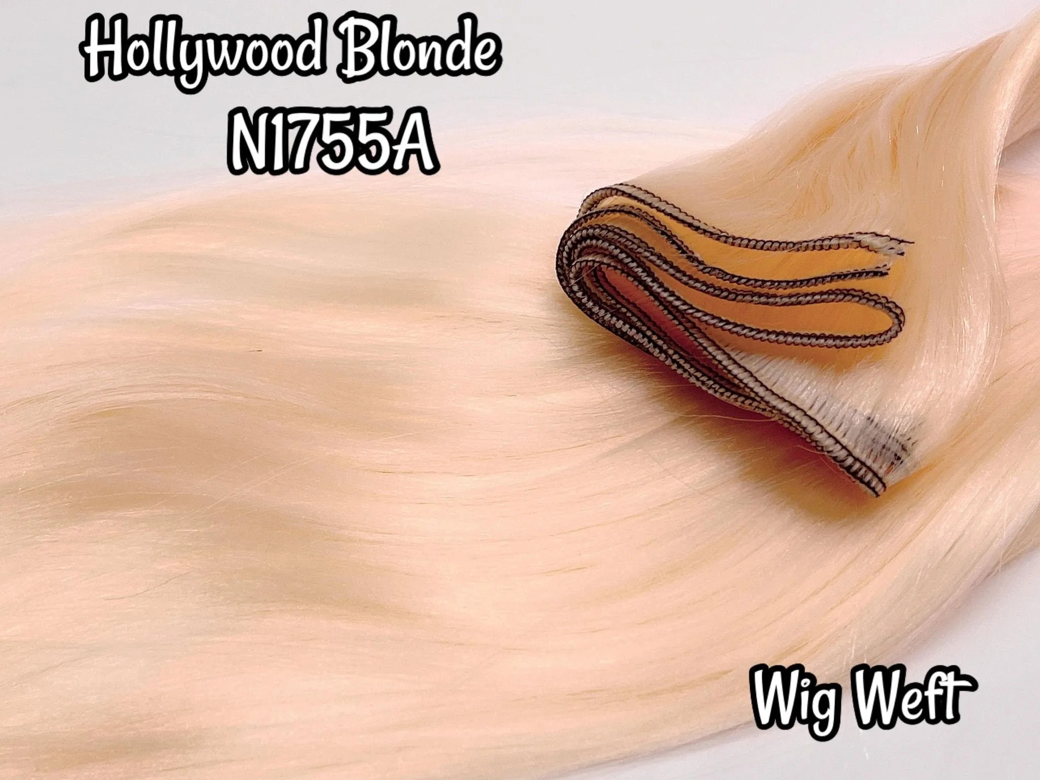 DG Nylon Wig Weft Hollywood Blonde N1755A peachy blonde 30"Wx20"L Doll Hair