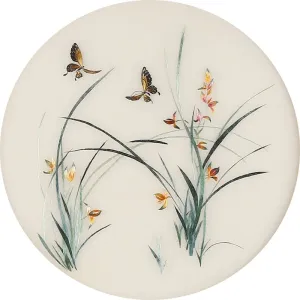 DIY Silk Embroidery kit Orchids & Butterflies 20cm