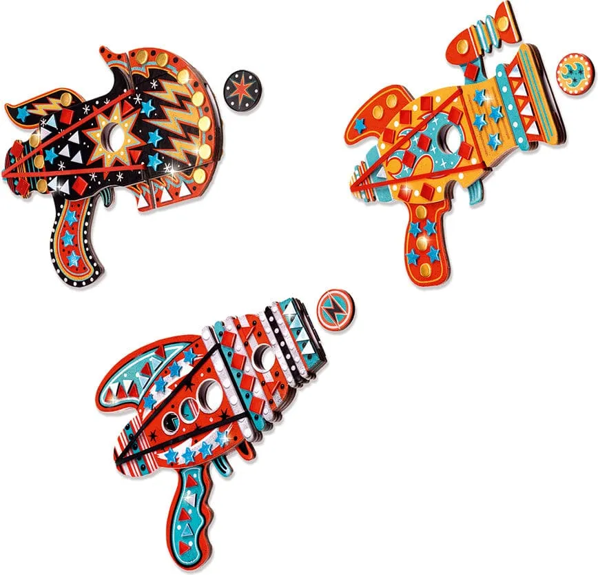 Djeco DIY Kosmik Token Launchers Kit - Art Kits for Kids