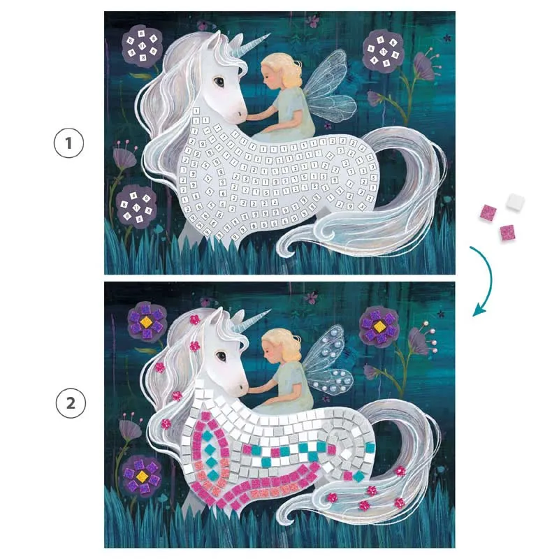 Djeco DJ09426 Enchanted World Mosaic Kit