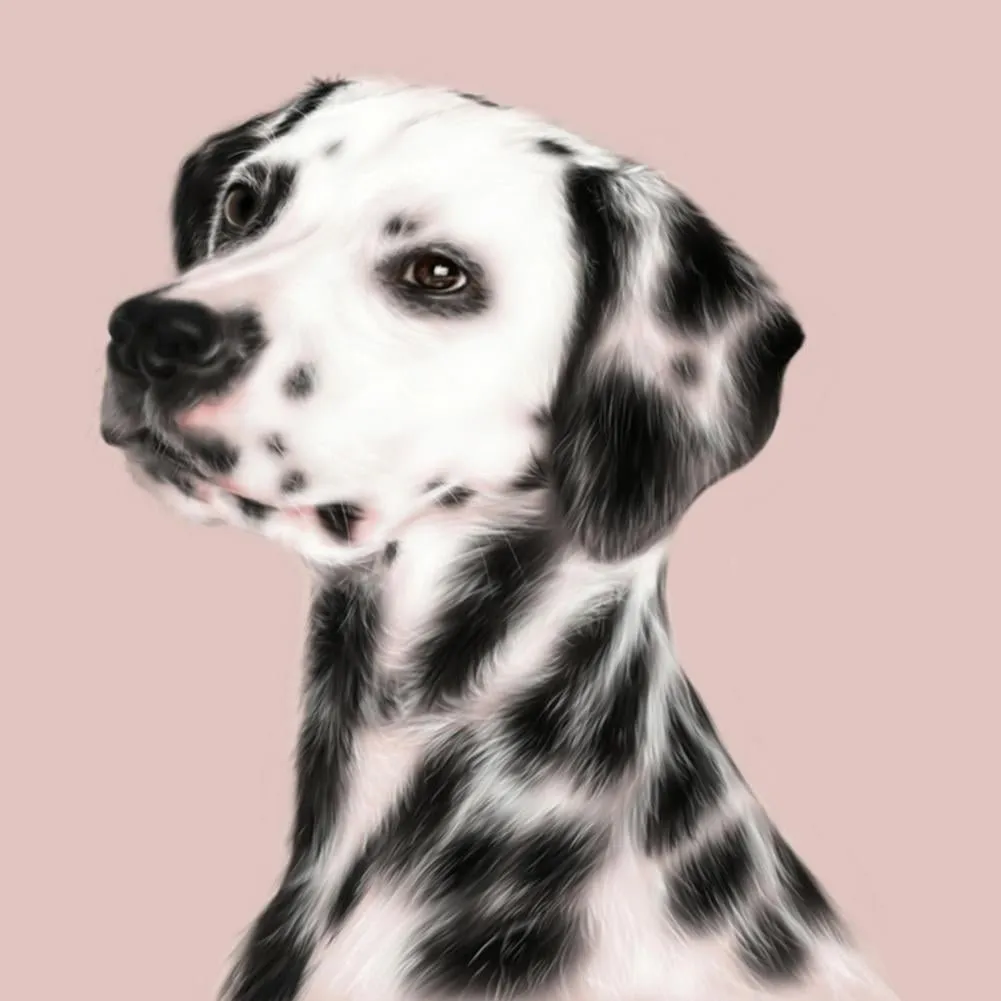 Dog  - Full Round Diamond - 30x30CM