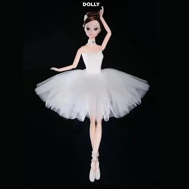DOLLY® BALLERINA DOLL WITH WHITE TUTU DRESS - Bjd 12 joints 12 inch 30 cm 1/6 scale fashion doll