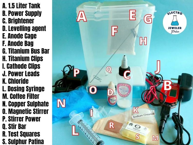 Electroform COMPLETE 1.5 liter Kit 2A Power Supply & Magnetic Stirrer FREE SHIPPING