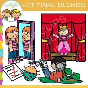 Ending Blends -CT Words Clip Art