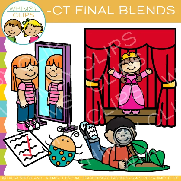 Ending Blends -CT Words Clip Art