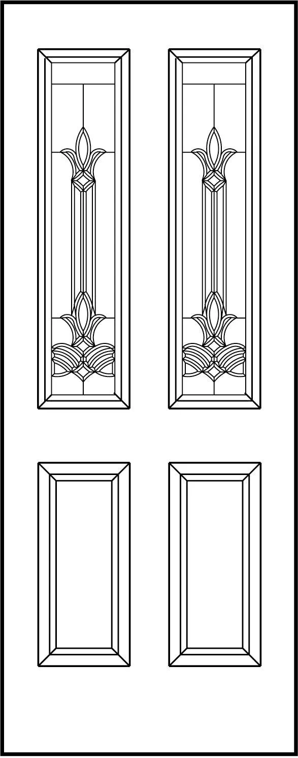 Essex Glass and Frame Kit (Half Sidelite 10" x 38" Frame Size)