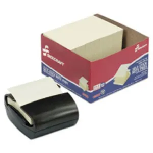 FAN-FOLD SELF-STICK NOTE PAD W- DISPENSER, 3 X 3, YELLOW (5 PER PACK)