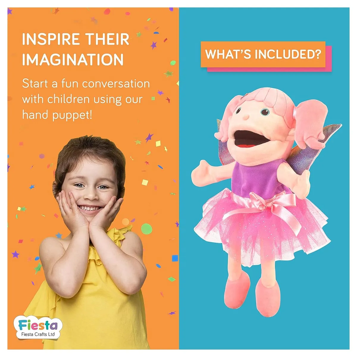 Fiesta Crafts Fairy Moving Mouth Hand Puppet