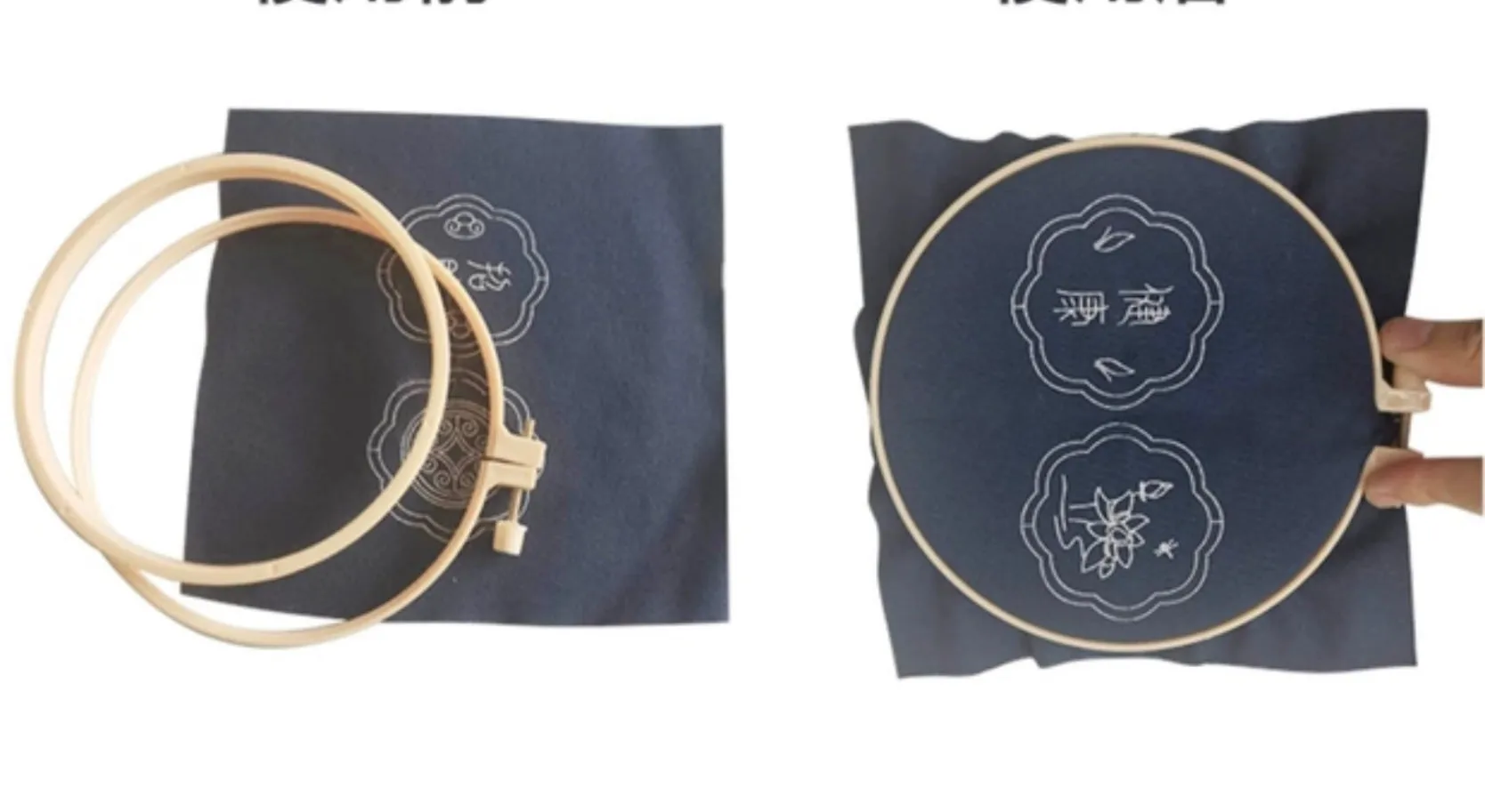 Flower Wreath Hand Embroidery Full Kit 20cm