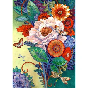 Flowers Living - Full Round Diamond - 30x40CM