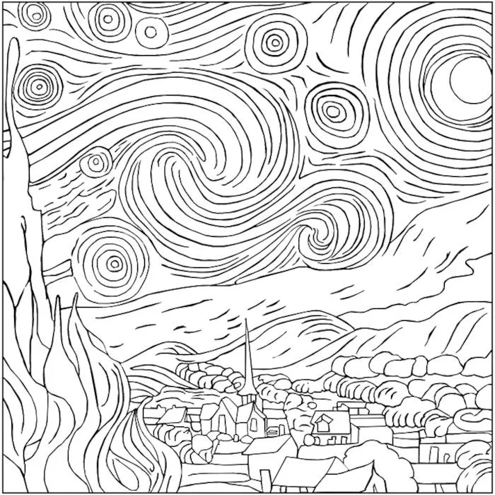 Fridolin Colouring Art Kit - Van Gogh