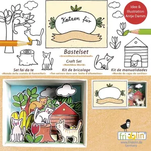 Fridolin Matchbox Craft Kit - Cat Family