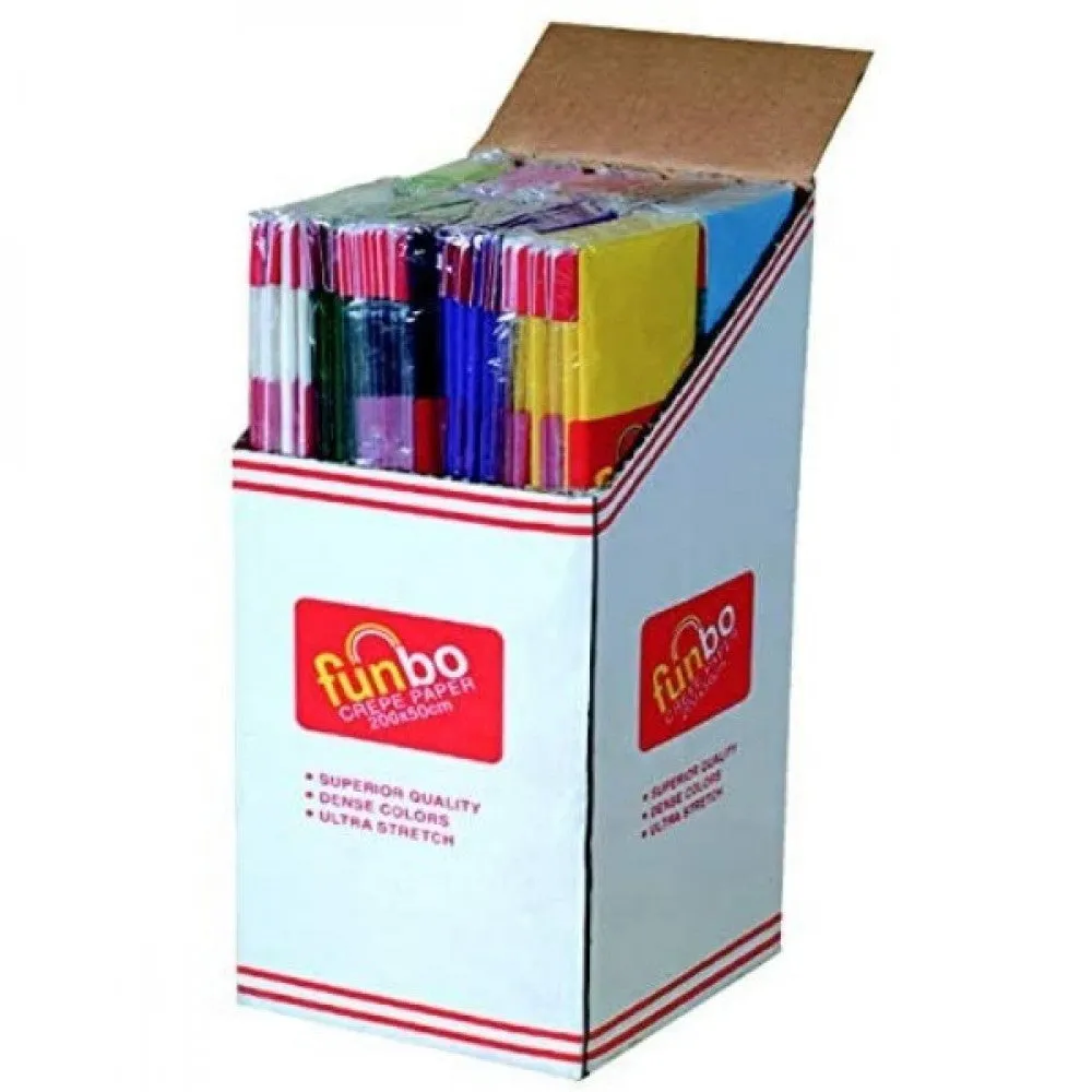 Funbo Crepe Paper 23gsm 50cmx2m White
