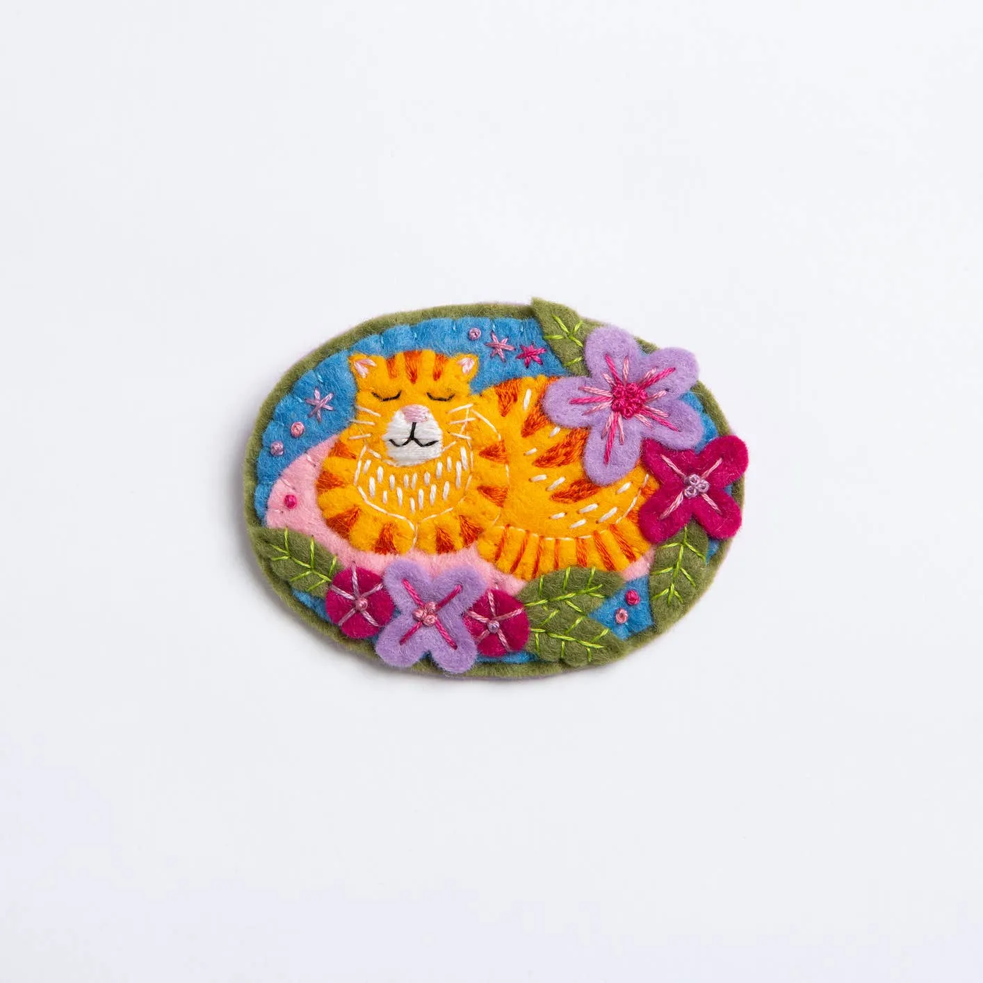 Ginger Cat Brooch Felt Craft Kit