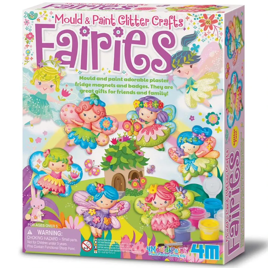 Glitter Fairy Mould and Paint Kids Craft Set