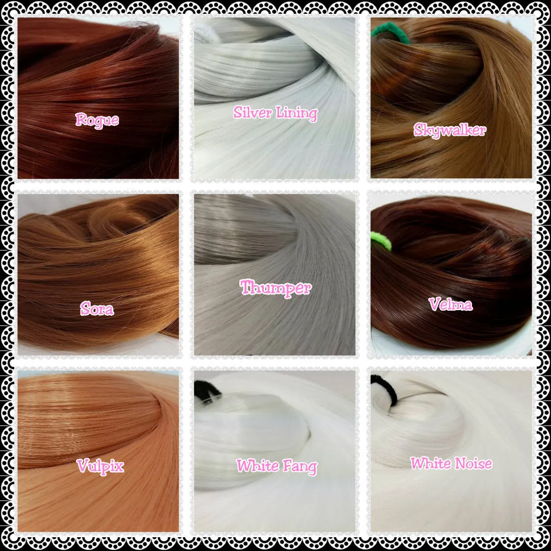 High Temperature Nylon Silk Doll Hair Natural Color Choices for Rerooting Fashion Dolls
