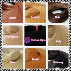 High Temperature Nylon Silk Doll Hair Natural Color Choices for Rerooting Fashion Dolls